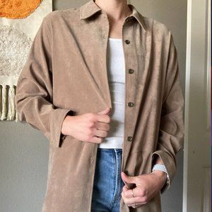 Tan Suede Button Down